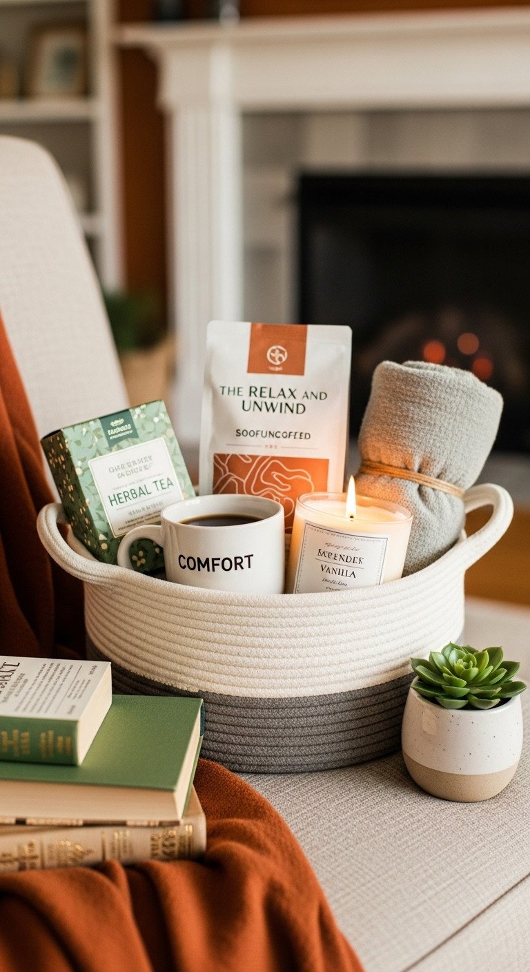 Modern gift box with insulated travel mug