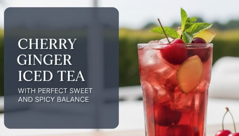 Cherry Ginger Iced Tea With Perfect Sweet And Spicy Balance
