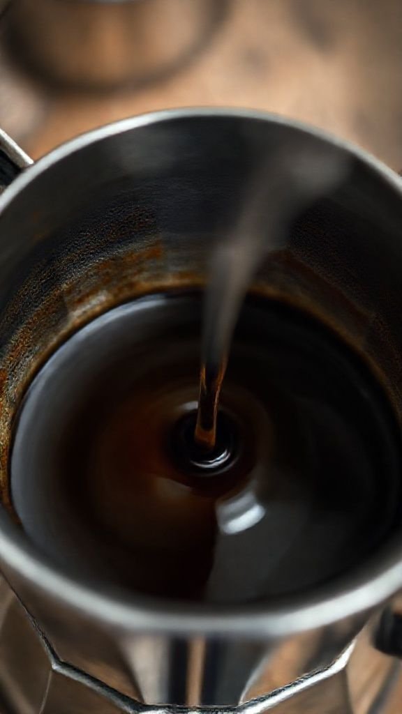 How To Make Moka Pot Coffee That Is Rich And Never Bitter 5 Close-up of hands using a towel to assemble a Bialetti Moka Express, screwing the top chamber onto the base with grounds.