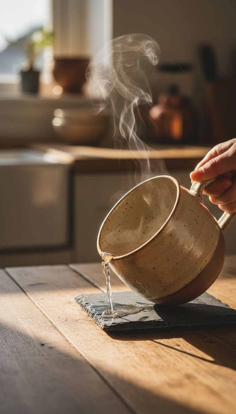 How To Make Mocha At Home Like A Barista No Machine 11 Cold milk being poured into a tall glass of ice and chocolate espresso, creating swirls for a refreshing iced mocha drink.