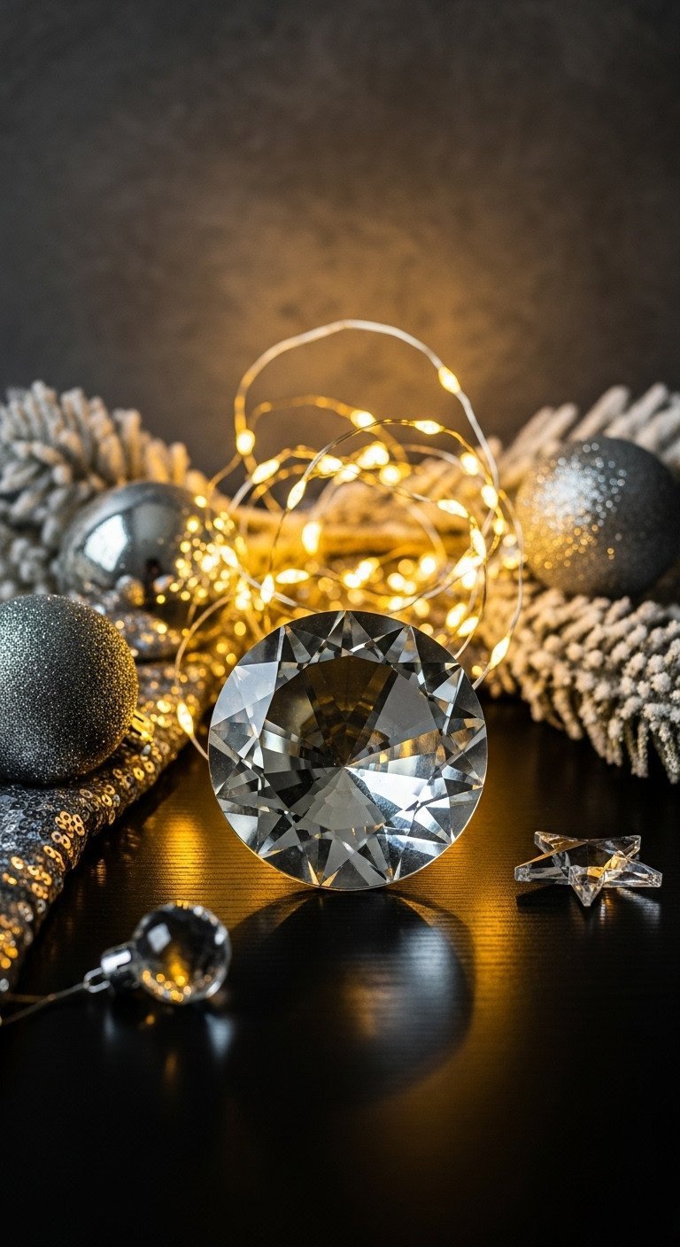 11 Glam Christmas Coffee Table Decor Ideas For Stunning Style 9 Dreamy Christmas decor: micro fairy lights woven through silver baubles, frosted greenery, glowing warmly with crystal star. Opulent holiday.