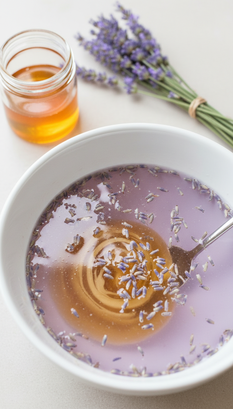 Homemade Coffee Syrup Flavors: 11 Easy Recipes to Master 11 Pale purple lavender honey syrup infuses with dried lavender buds and honey in a white bowl, with fresh lavender.
