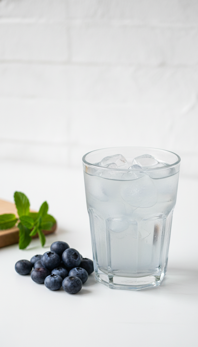 Dunkin Blueberry Iced Coffee Order: 7 Viral Recipes to Try 7 Refreshing dark blueberry cold brew with ice, mint sprig, on a clean white table, highlighting clarity and lightness.