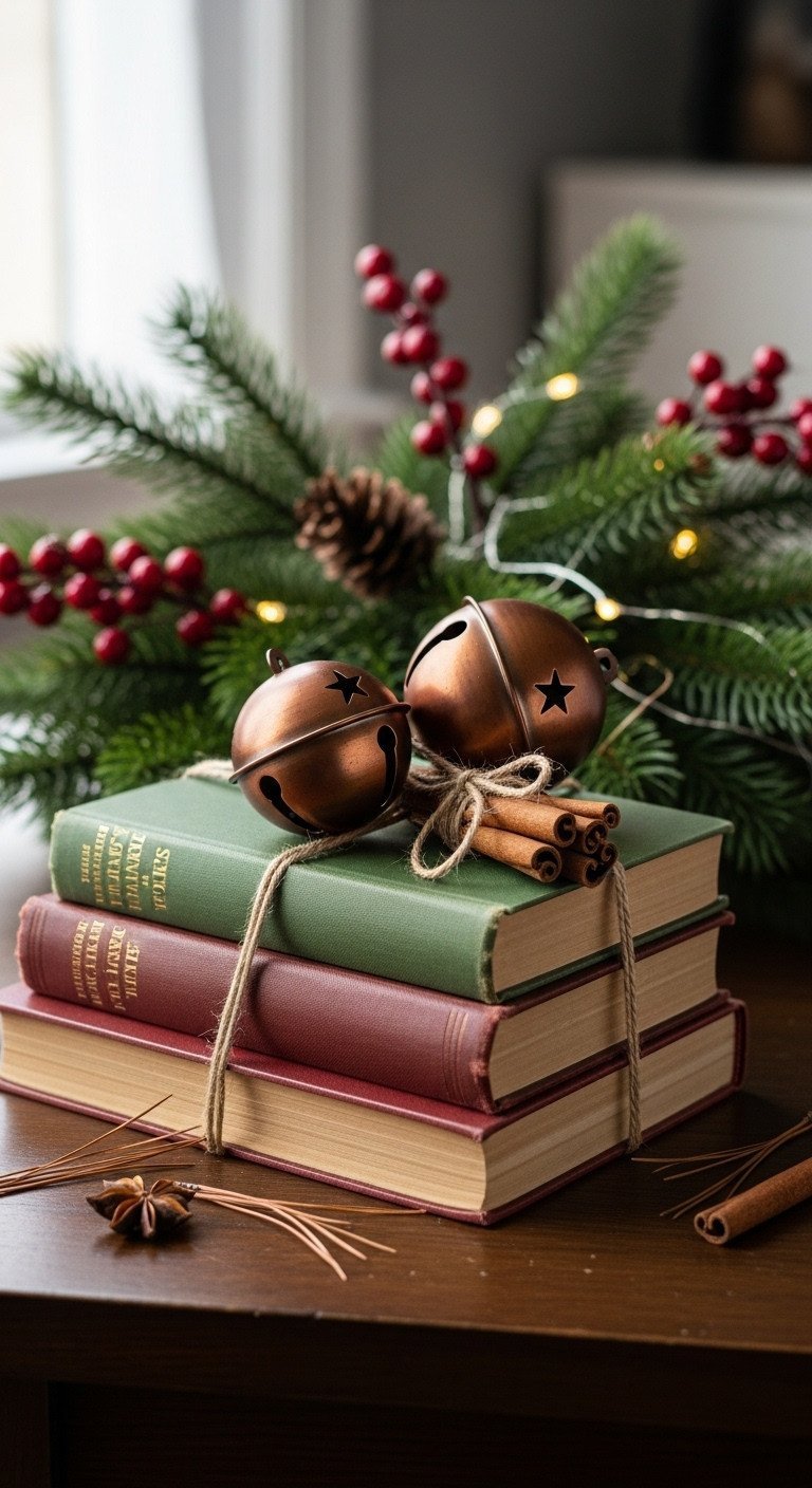 11 Cozy Rustic Christmas Coffee Table Decor Ideas 11 Rustic Christmas hot cocoa bar in wooden caddy: red mugs, marshmallows, cinnamon sticks, cocoa mix, plaid, evergreen sprigs.