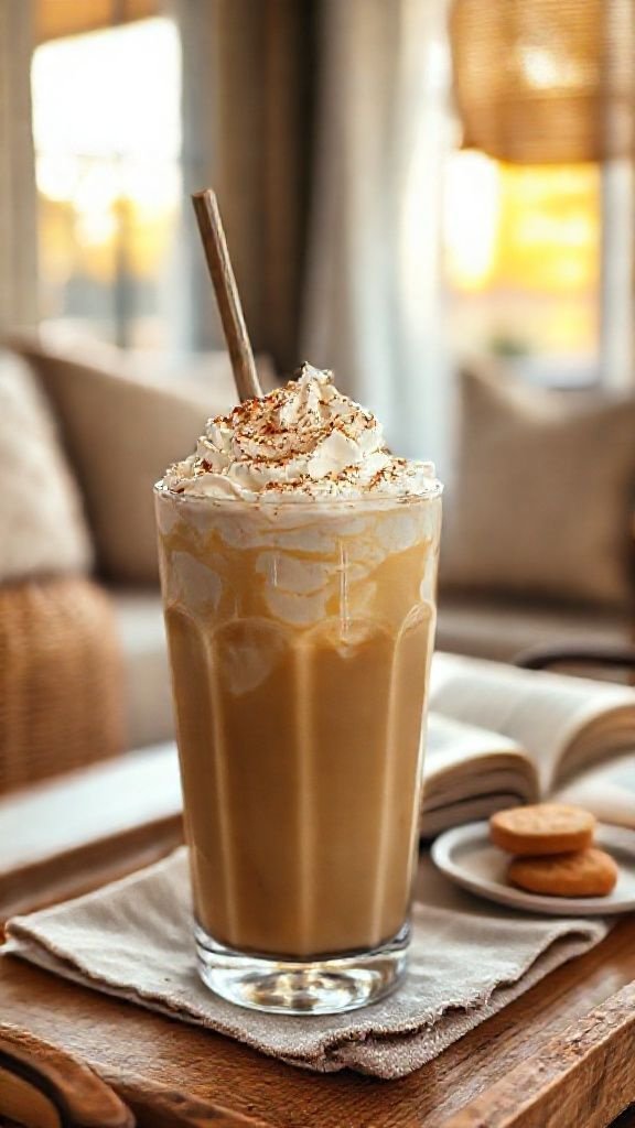 Small glass bottle of homemade vanilla syrup on a white marble counter with a vanilla bean pod and a small silver tasting spoon.