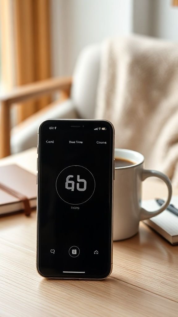 Why Your Coffee Tastes Bad And How To Make It Great 5 Top-down flat lay of coffee beans in a ceramic bowl on a black digital scale, with a gooseneck kettle on a slate surface.