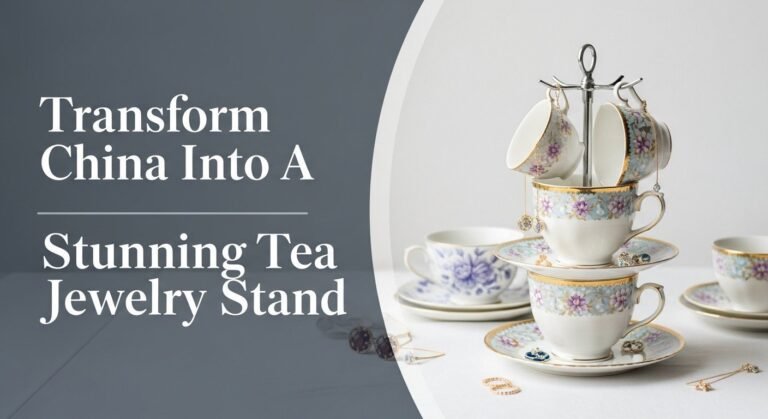 Transform China Into A Stunning Tea Cup Jewelry Stand