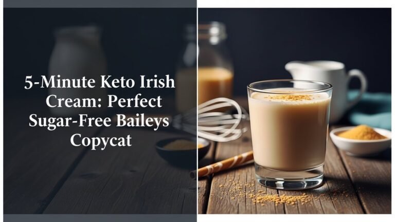 5-Minute Keto Irish Cream: Perfect Sugar-Free Baileys Copycat