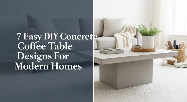 7 Easy DIY Concrete Coffee Table Designs For Modern Homes 2 7 Easy DIY Concrete Coffee Table Designs For Modern Homes