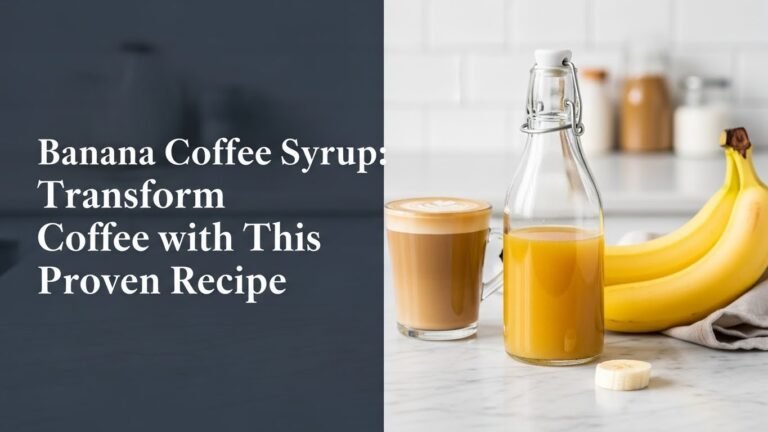 Banana Coffee Syrup: Transform Coffee with This Proven Recipe