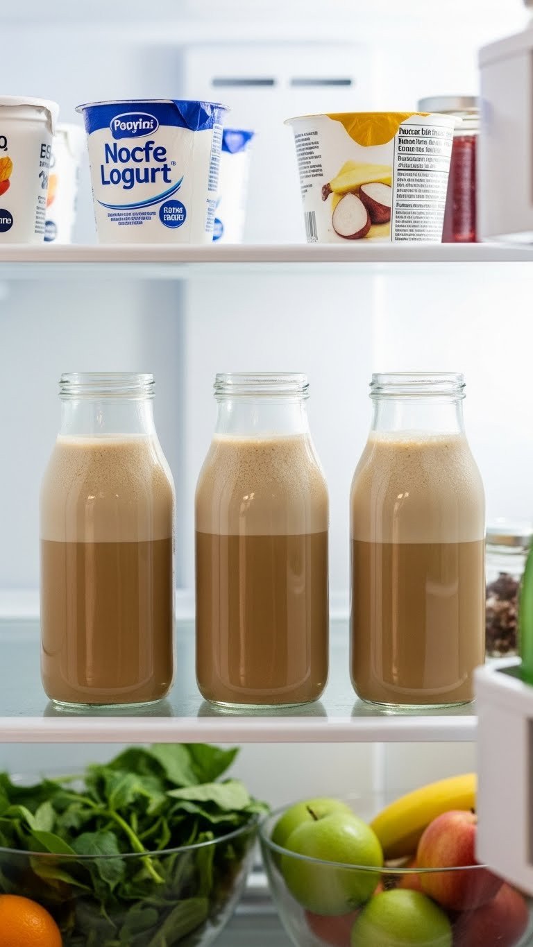 Genius Protein Coffee Meal Replacement Hacks You Need 11 Batch prep for mornings hack protein coffee bottles in refrigerator