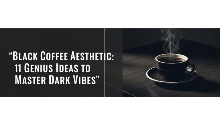 Black Coffee Aesthetic: 11 Genius Ideas to Master Dark Vibes
