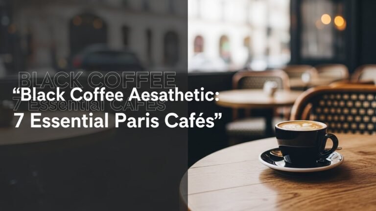 Black Coffee Aesthetic: 7 Essential Paris Cafes for [year]