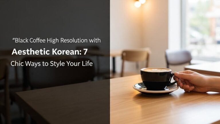 Black Coffee Aesthetic Korean: 7 Chic Ways to Style Your Life