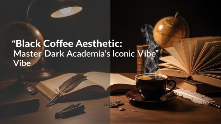 Black Coffee Aesthetic: Master Dark Academia's Iconic Vibe