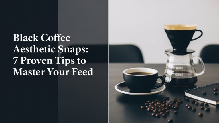 Black Coffee Aesthetic Snaps: 7 Proven Tips to Master Your Feed