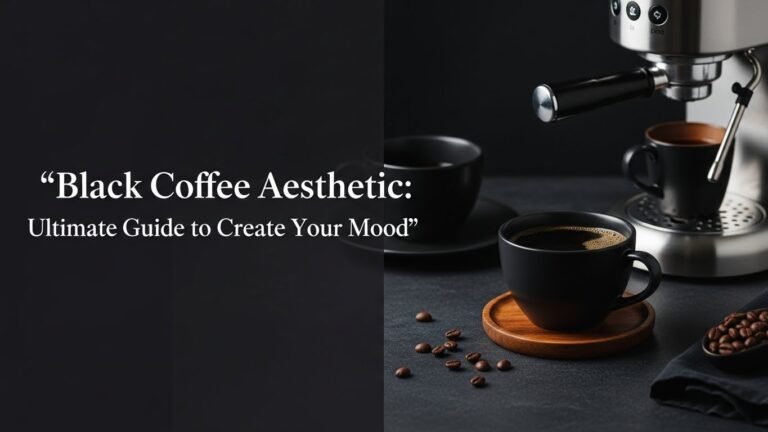 Black Coffee Aesthetic: Ultimate Guide to Create Your Mood