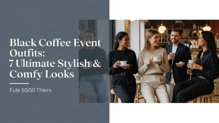 Black Coffee Event Outfits: 7 Ultimate Stylish & Comfy Looks