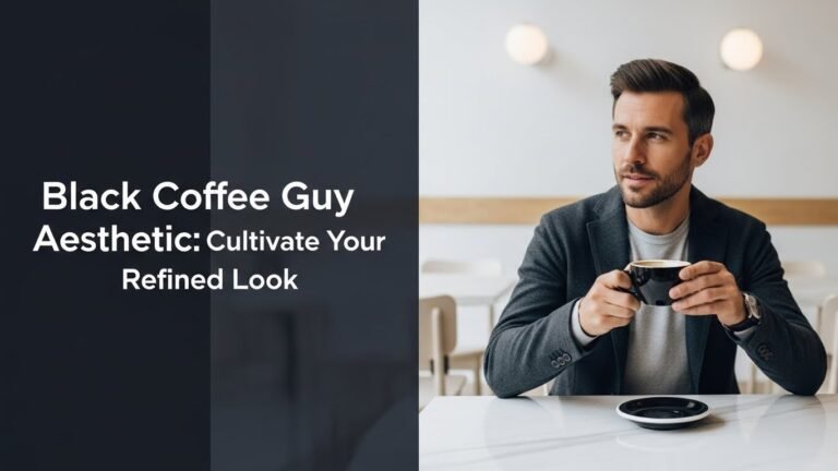 Black Coffee Guy Aesthetic: Cultivate Your Refined Look