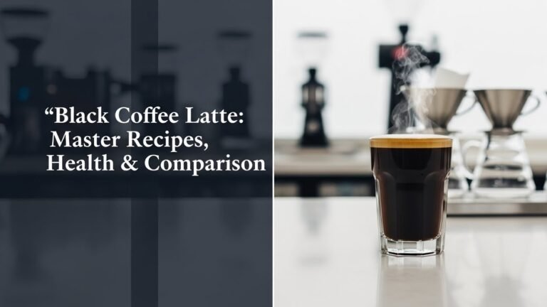 Black Coffee Latte: Master Recipes, Health & Comparison