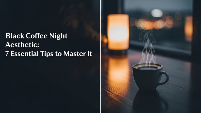 Black Coffee Night Aesthetic: 7 Essential Tips to Master It