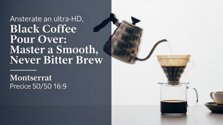 Black Coffee Pour Over: Master a Smooth, Never Bitter Brew