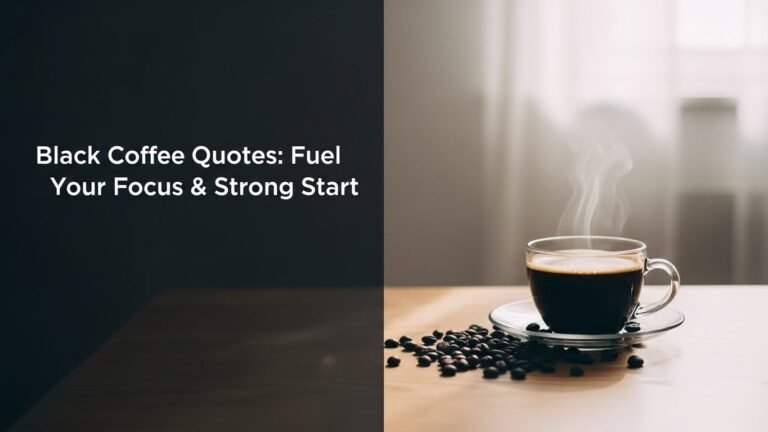 Black Coffee Quotes: Fuel Your Focus & Strong Start