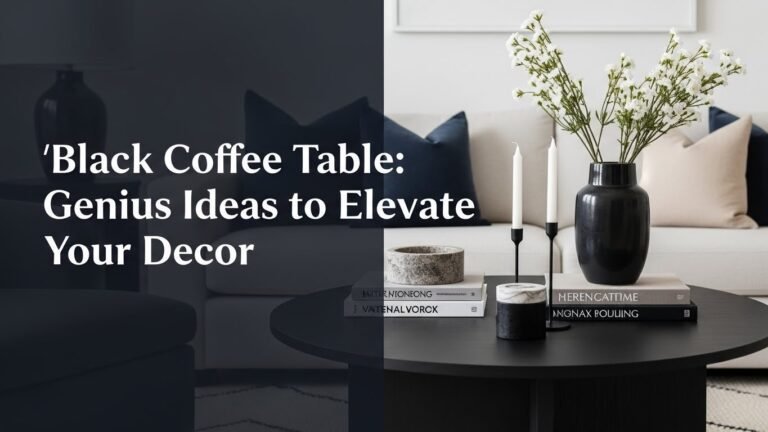 Black Coffee Table: Genius Ideas to Elevate Your Decor