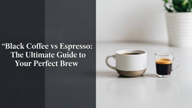 Black Coffee vs Espresso: Ultimate Guide to Your Perfect Brew