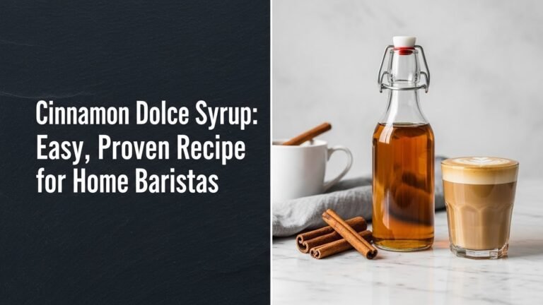 Cinnamon Dolce Syrup: Easy, Proven Recipe for Home Baristas