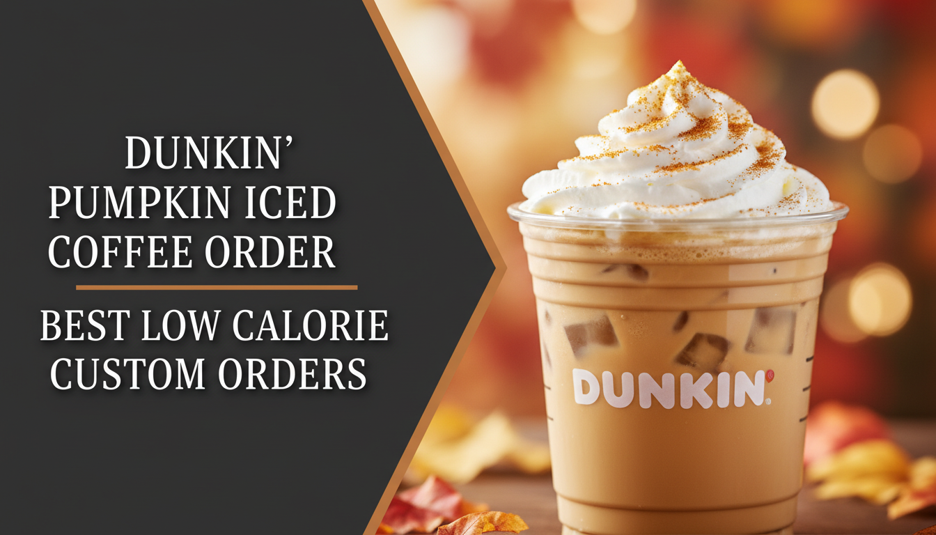 Dunkin Pumpkin Iced Coffee Order Best Low Calorie Custom Orders 2026