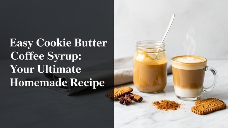 Easy Cookie Butter Coffee Syrup: Your Ultimate Homemade Recipe
