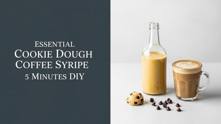 Essential Cookie Dough Coffee Syrup Recipe 5 Minutes DIY