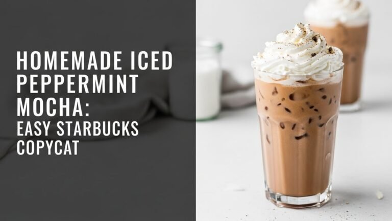 Homemade Iced Peppermint Mocha: Easy Starbucks Copycat
