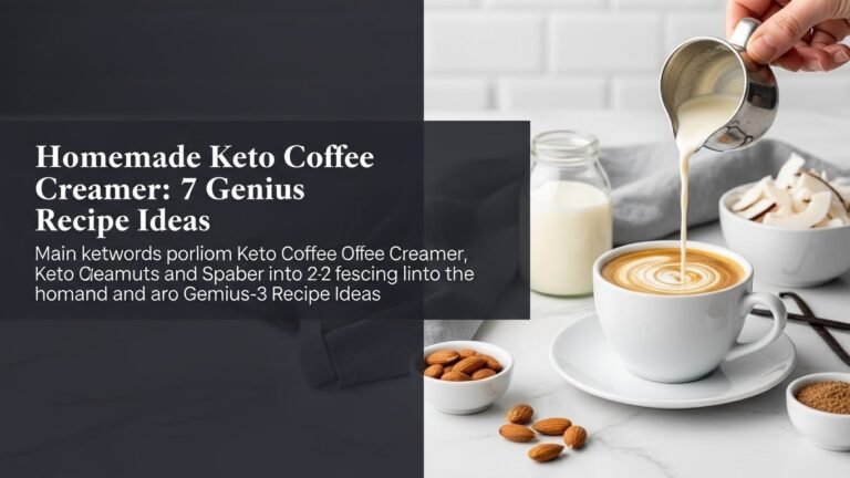 Homemade Keto Coffee Creamer: 7 Genius Recipe Ideas