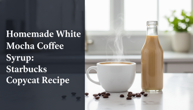 Homemade White Mocha Coffee Syrup: Starbucks Copycat Recipe