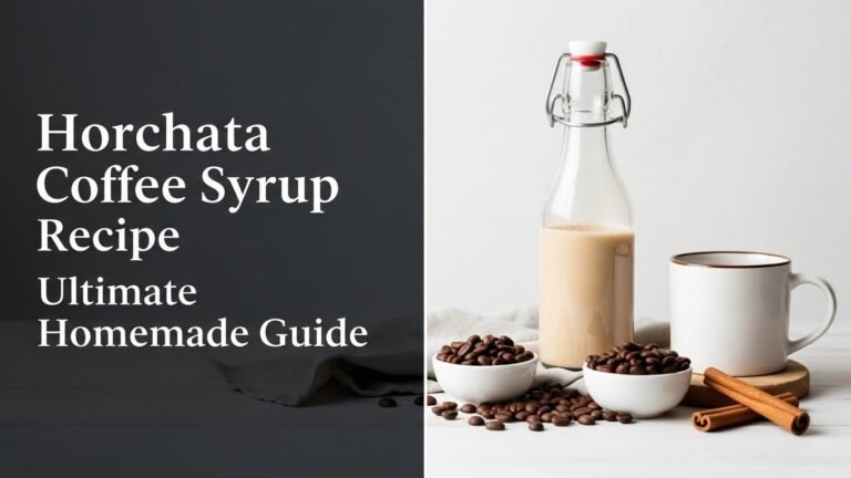 Horchata Coffee Syrup Recipe Ultimate Homemade Guide