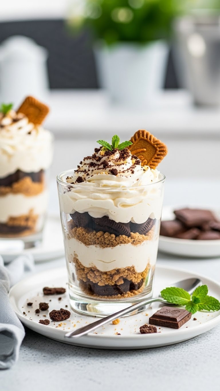 Ultimate Whipped Coffee Dessert: 5 Proven Recipes 5 Layered frozen whipped coffee parfait in glass cup with cookies and chocolate syrup on white plate