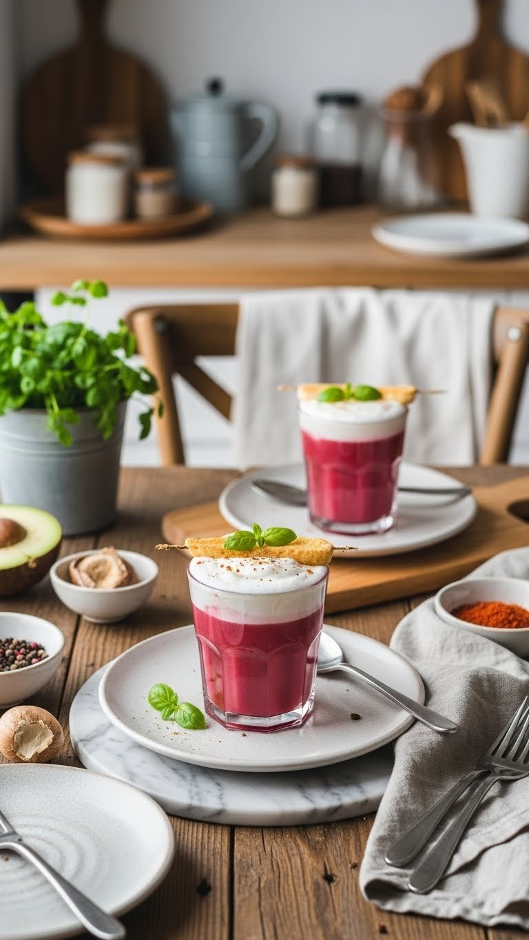 Creamy Espresso Protein Coffee Recipe To Fuel Your Day 1 Professional lifestyle photograph of The Classic Iced Proffee served in a tall glass on a rustic wooden table with natural light and soft background blur