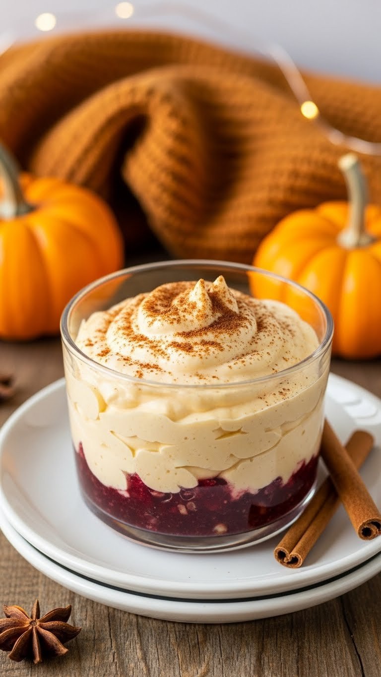 7 Arbonne Protein Coffee Recipes That Actually Taste Good 11 Pumpkin spice Arbonne protein coffee in a mug on a rustic wooden table