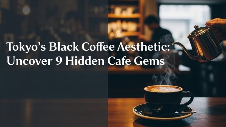 Tokyo's Black Coffee Aesthetic: Uncover 9 Hidden Cafe Gems