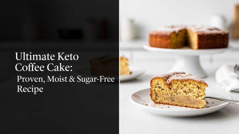 Ultimate Keto Coffee Cake: Proven, Moist & Sugar-Free Recipe