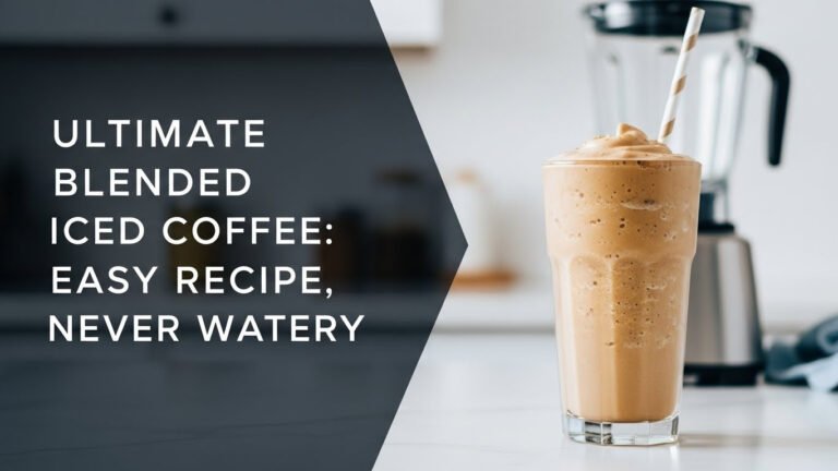 Ultimate Blended Iced Coffee: Easy Recipe, Never Watery