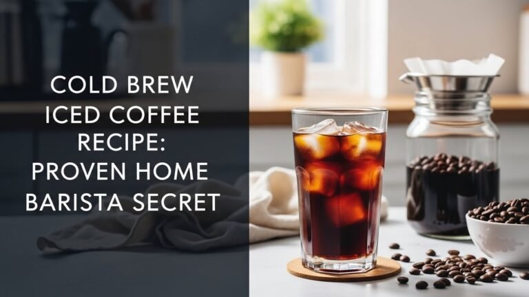 Cold Brew Iced Coffee Recipe: Proven Home Barista Secret