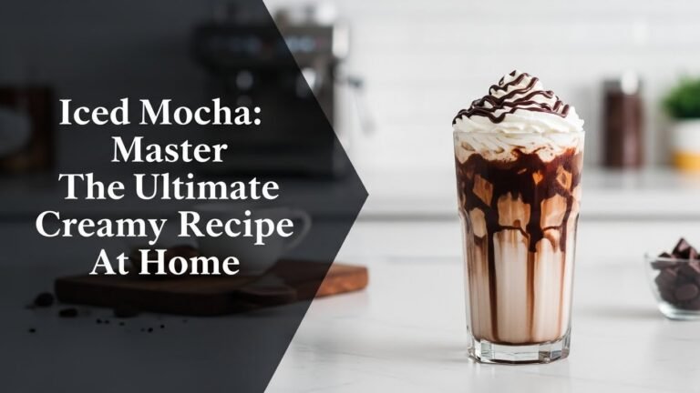 Iced Mocha: Master The Ultimate Creamy Recipe At Home