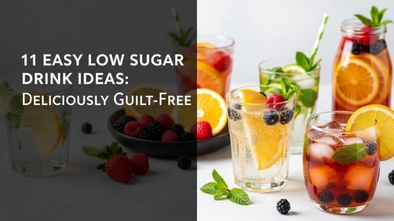 11 Easy Low Sugar Drink Ideas: Deliciously Guilt-Free for [year]