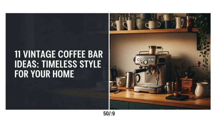 11 Vintage Coffee Bar Ideas: Timeless Style for Your Home