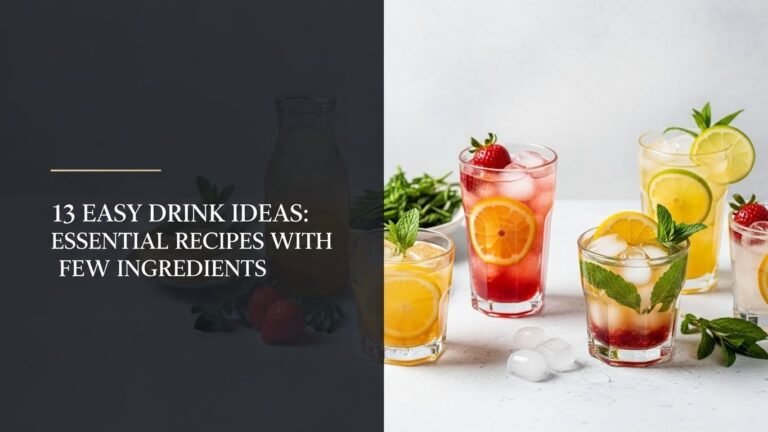 13 Easy Drink Ideas: Essential Recipes with Few Ingredients