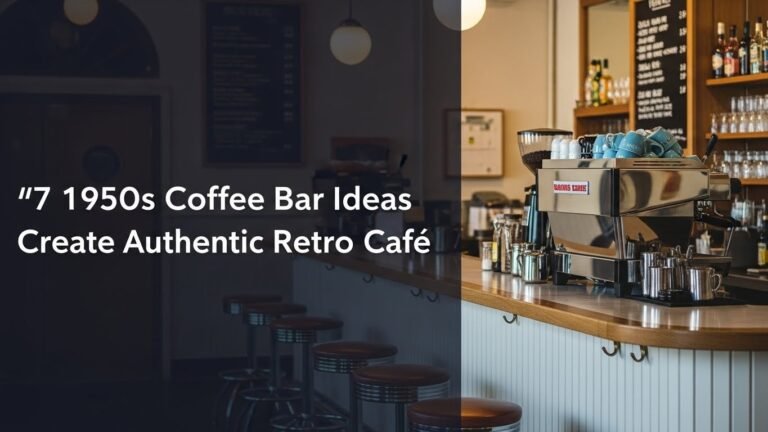 7 1950s Coffee Bar Ideas Create Authentic Retro Cafe