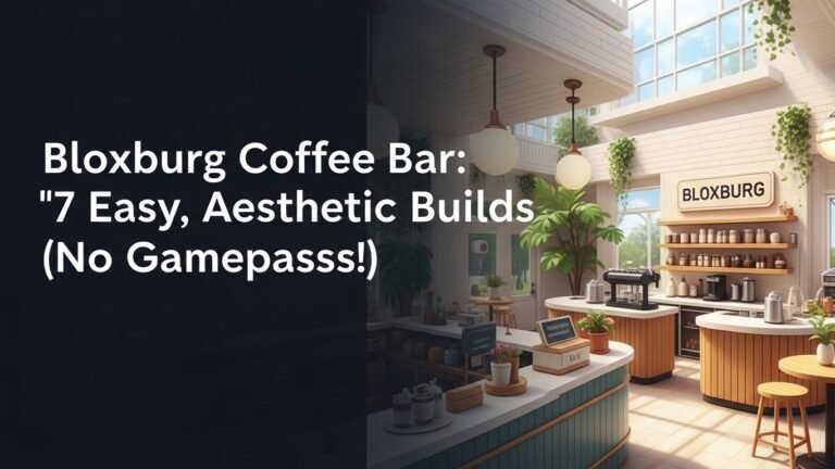 Bloxburg Coffee Bar: 7 Easy, Aesthetic Builds (No Gamepass!)